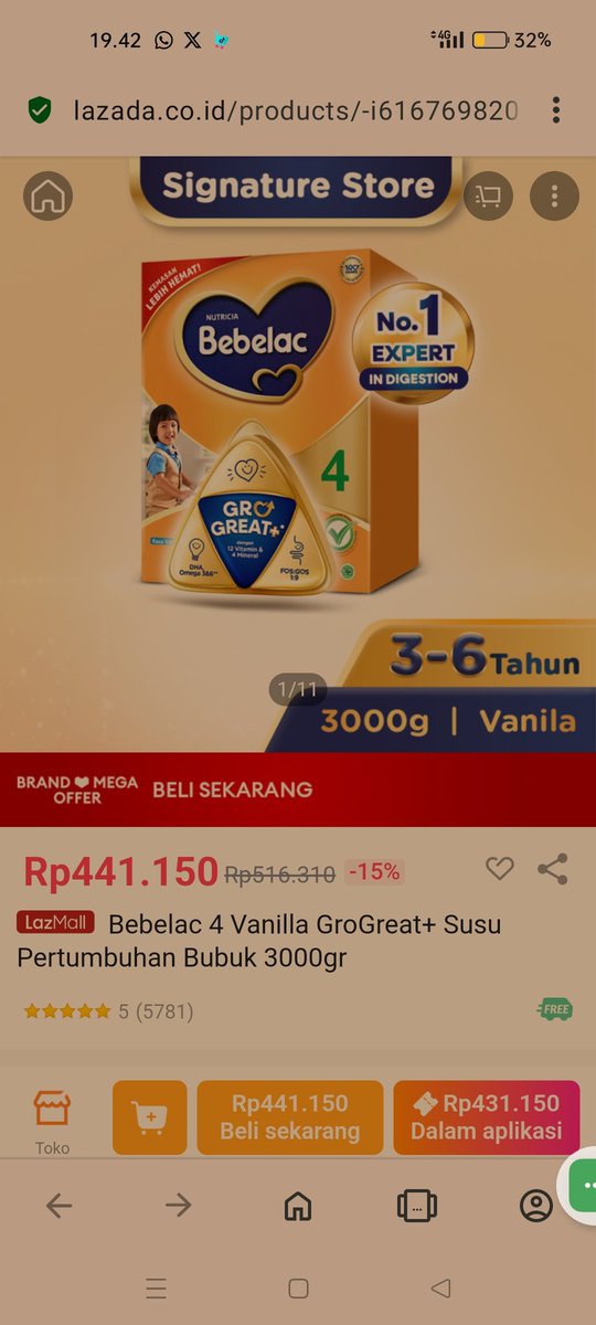sudah sangat siap nih Belanja di Lazada77 Sale 
banyak kebutuhan rumah yang habis wajib borong karena di lazada ada voucher bonus hingga 500 ribu  mantul abis
lazada.co.id/products/-i616…