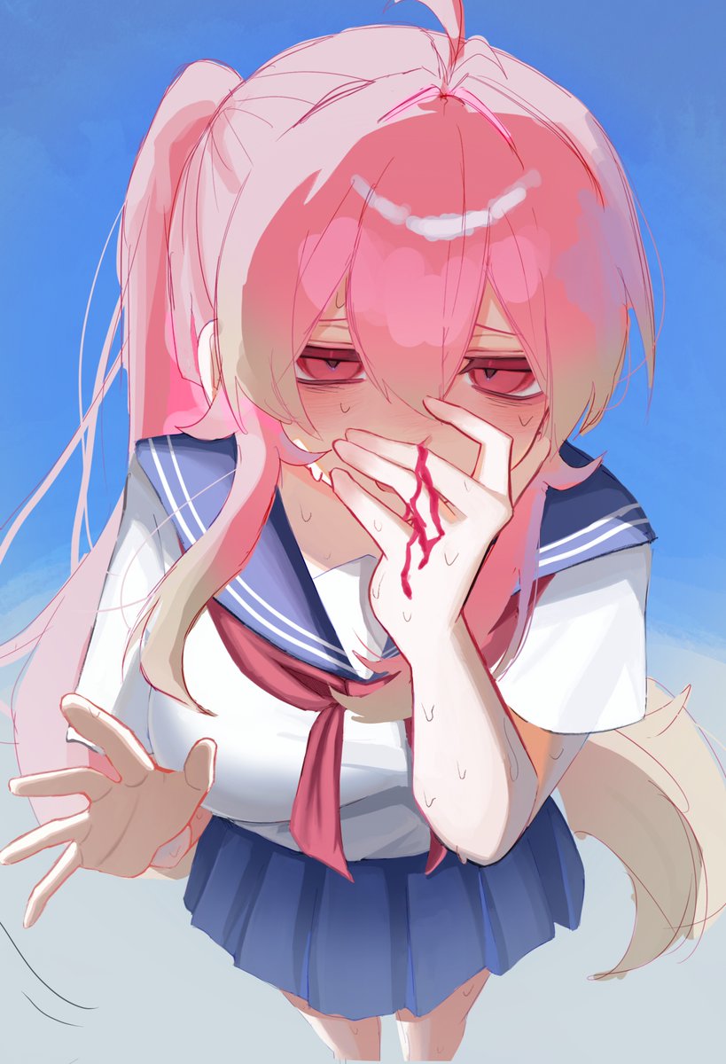 uto_964's tweet image. 暑すぎた #イラスト #oc