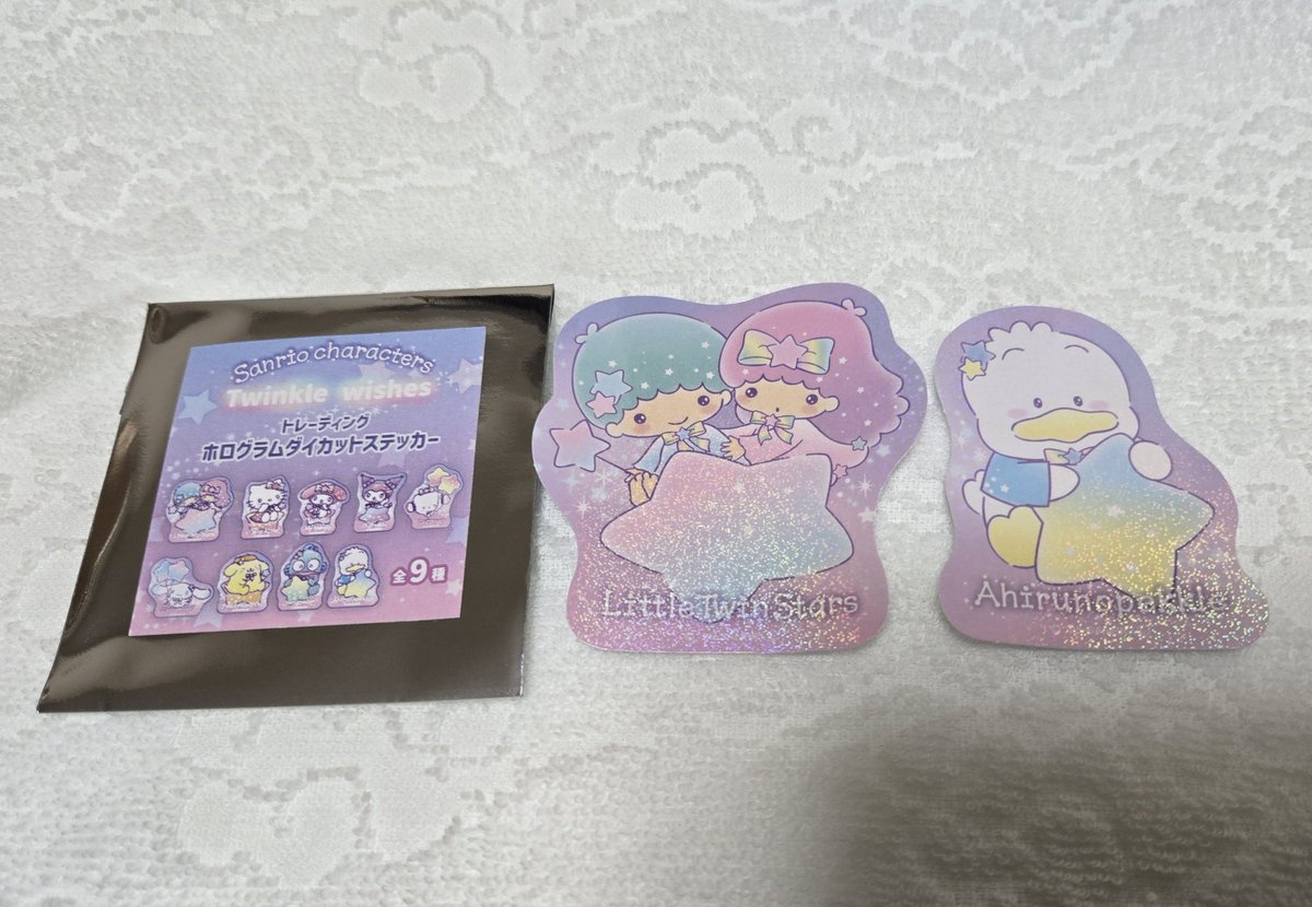 egsmkk's tweet photo. サンリオ　Twinkle wishes
ホログラムダイカットステッカー

【譲】キキララ、あひるのペックル

【求】シナモロール シナモン > クロミ

都内手渡し希望ですが、ピューロ手渡しもしくは郵送も検討いたします。
お心当たりある方お気軽にご連絡ください！

#サンリオ交換　#サンリオ譲　#サンリオ買取 https://t.co/9WqrmL7BBN