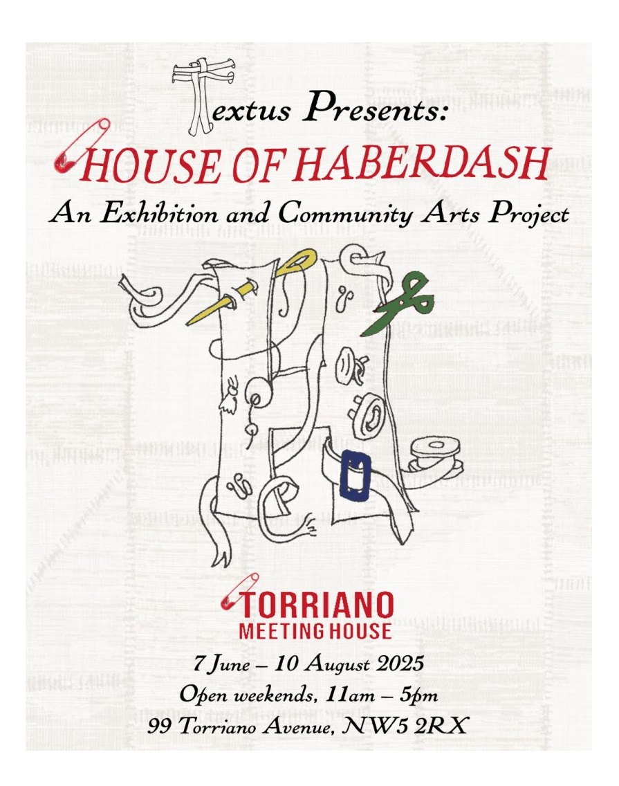 House of Haberdash: Ben Philipps visits a multi-media – text and textiles – at the Torriano Meeting House: londongrip.co.uk/2025/07/house-…