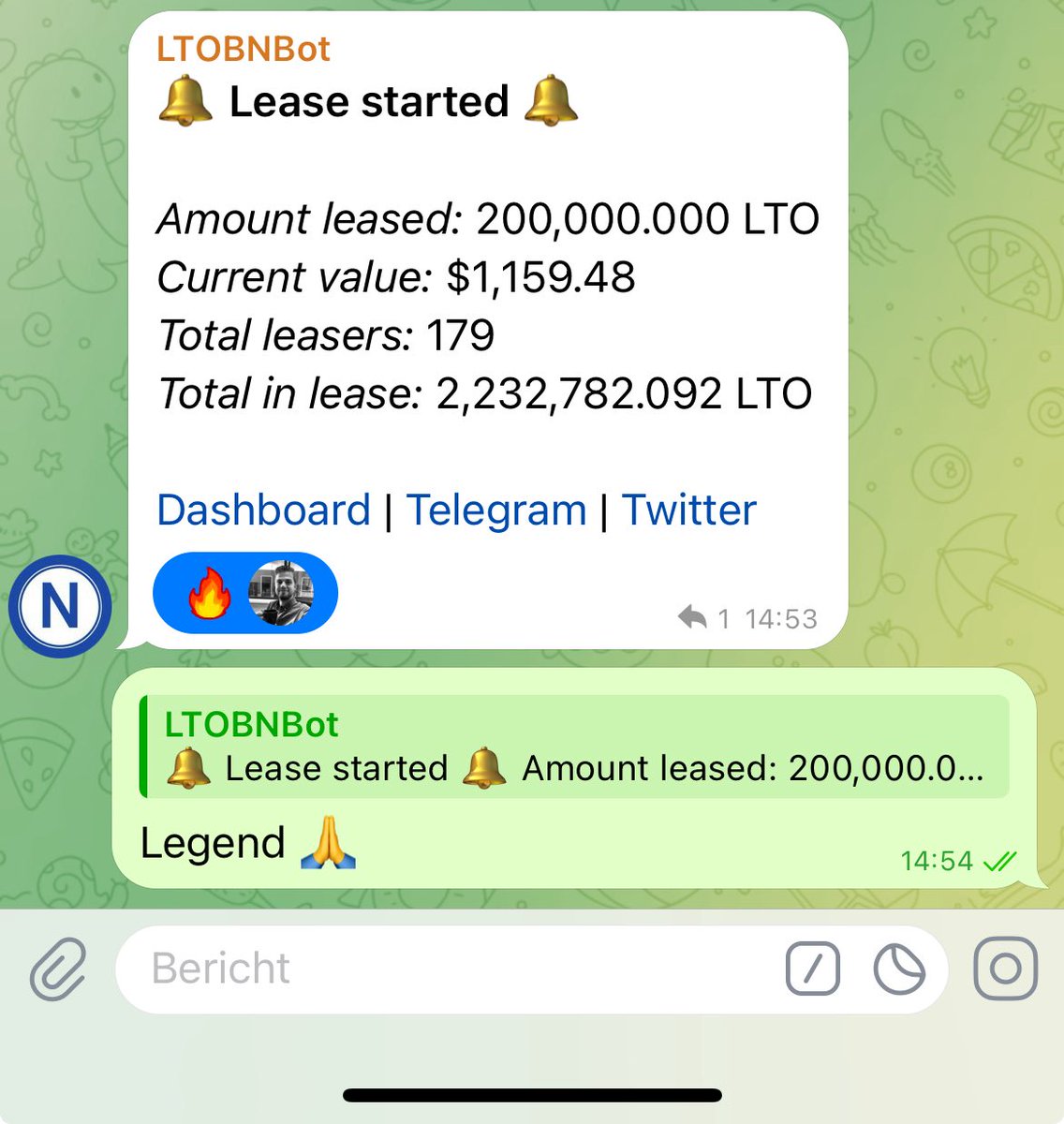 Always so grateful to see new leases start to the LTO BLOCKCHAIN NODE.

Overall amount of leases is rising again ☕️

ltoblockchainnode.com