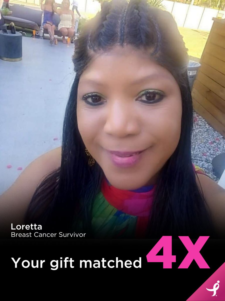 Loretta carries the BRCA2 gene mutation. "Know your body, do your research, get a second opinion," she says. The lives of too many mothers, aunts, &amp; best friends are at stake. 

Your gift today is matched 4x by our partners Greensource. bit.ly/4l5yKgU