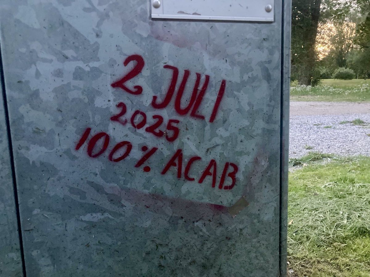 GraffitiRadical's tweet photo. Stencil paintings in Sweden on 2 July, on the same day a new law came into effect, which makes it illegal to insult cops. https://t.co/xGpreLml5P