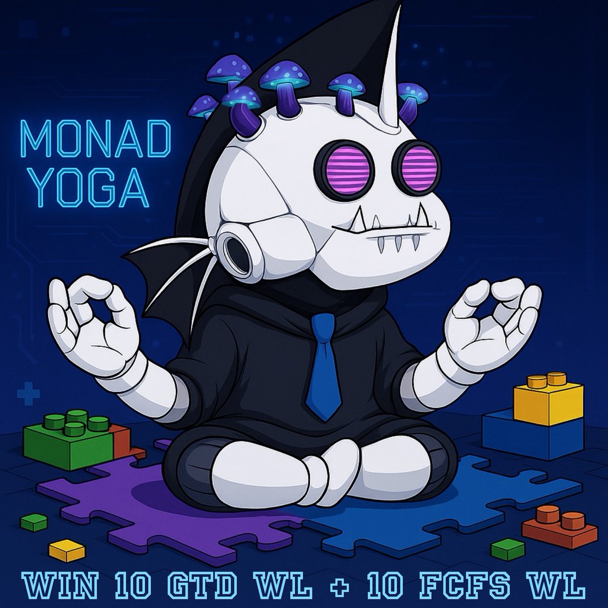 GSLMND and NADMASTE! 🙏. 
Yoga Nads have gifts! 

10 GTD + 10 FCFS WLs up for grabs, but u need to win tickets = more chances and choice of prize🧘‍♀️🧘‍♂️🧘

Follow 👇
<a href="/MonadYogaNads/">Monad Yoga</a> 
<a href="/ArtemBazil1o/">Bazil1o nads 💜</a> 

Instructions on tickets ⬇️

🏆 1 ticket: RT + tag 3 frens

🏆🏆 2 tickets: RT + tag 3