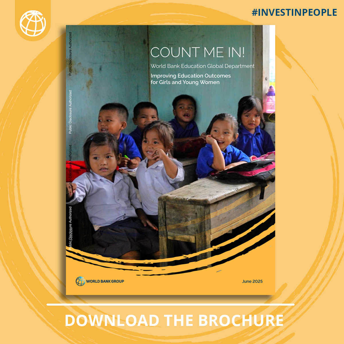 WBG_Education's tweet photo. Investing in girls’ and women’s education and training is essential for expanding economic
opportunities and is a proven pathway to poverty reduction.

Our new girls'education brochure, “Count Me In,” is out! 
https://t.co/QYjBSOOVGn

#InvestInPeople https://t.co/1MfVBlc7lx