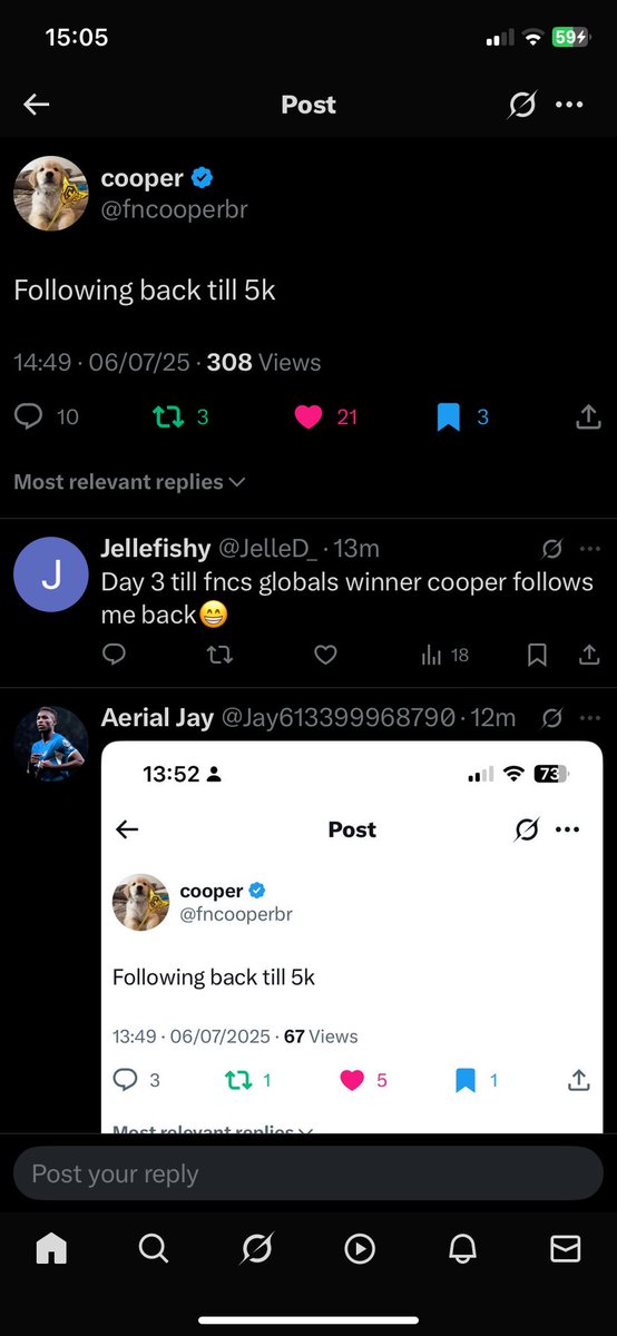 Just_Feffe's tweet photo. @fncooperbr I trust you Cooper https://t.co/j7NpmJKviP