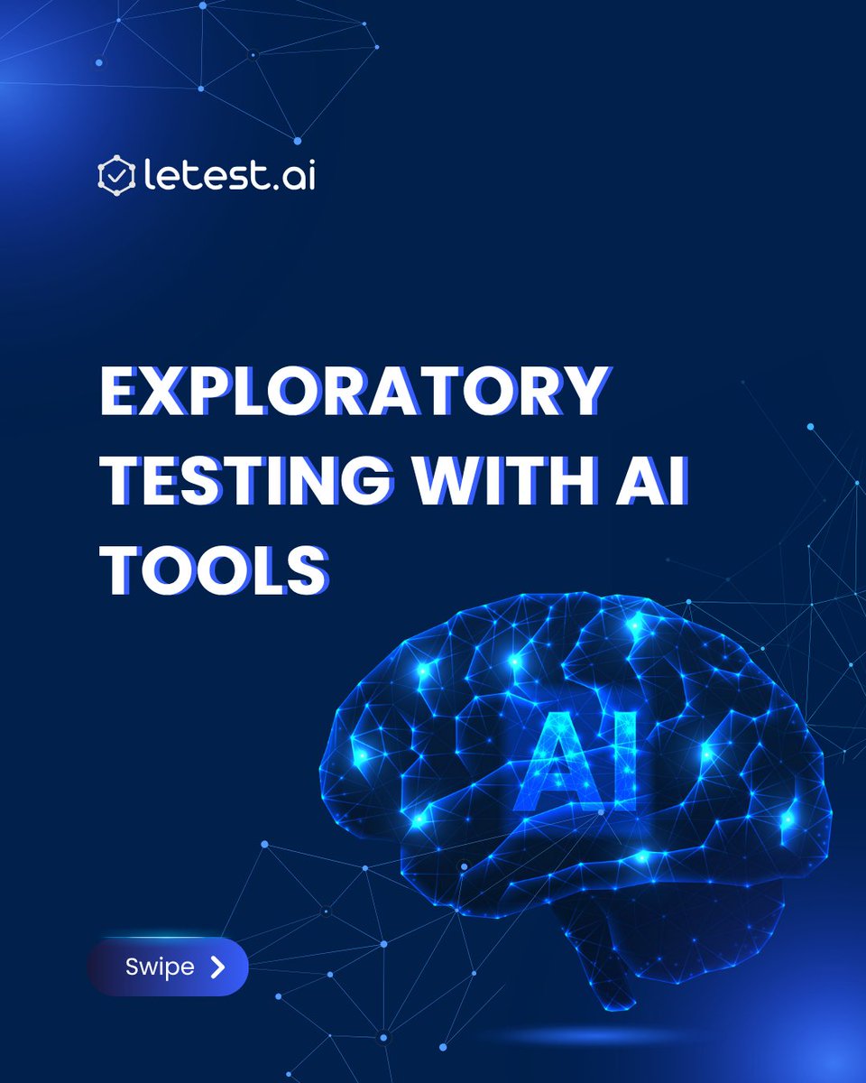 letest_ai's tweet image. 🧠 Human Instinct meets AI Intelligence.
Exploratory testing just got smarter.
✨ Intuition + Automation = Game-changer.
Swipe⏩ to see how AI boosts your testing flow →
#exploratorytesting #testing #QAWithAI #LetestAI #TestSmarter #techsynergy #softwaretestingtools