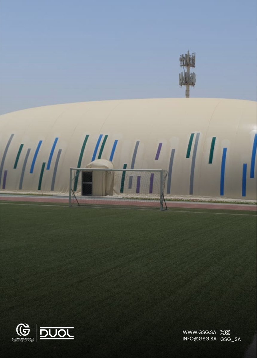 gsg_sa's tweet photo. نفخر في البوابة الدولية الرياضية بإنجاز مشروع قبة هوائية لرياضة البادل  لأرامكو السعودية في مدينة الظهران،  خلال 3 أشهر فقط.
تم التنفيذ بالتعاون مع DUOL، وبما يتماشى مع "صُنع في السعودية" ورؤية 2030. شكرًا لأرامكو على الثقة، ومستمرون في دعم البنية التحتية الرياضية في المملكة 🇸🇦🤝 https://t.co/q80YTO2OOh