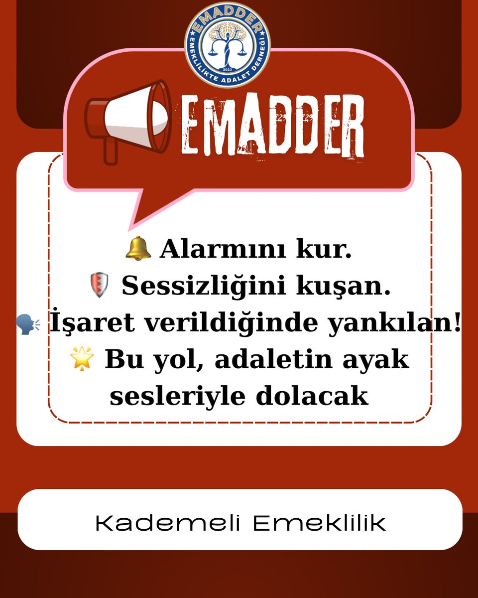 hakan ⚖️ (@bbsc_m) on Twitter photo PARÇALAR BİRLEŞİYOR!
📆 7 Temmuz Pazartesi
⏰ 20:00
Adım adım geldik, şimdi büyük hamle!
Takipte kal, hazır ol!
<a href="/EmadDernegi/">EMEKLİLİKTE ADALET DERNEĞİ ⚖️</a>
#KademeHakkıTeslimEdilsin PARÇALAR BİRLEŞİYOR!
📆 7 Temmuz Pazartesi
⏰ 20:00
Adım adım geldik, şimdi büyük hamle!
Takipte kal, hazır ol!
<a href="/EmadDernegi/">EMEKLİLİKTE ADALET DERNEĞİ ⚖️</a>
#KademeHakkıTeslimEdilsin