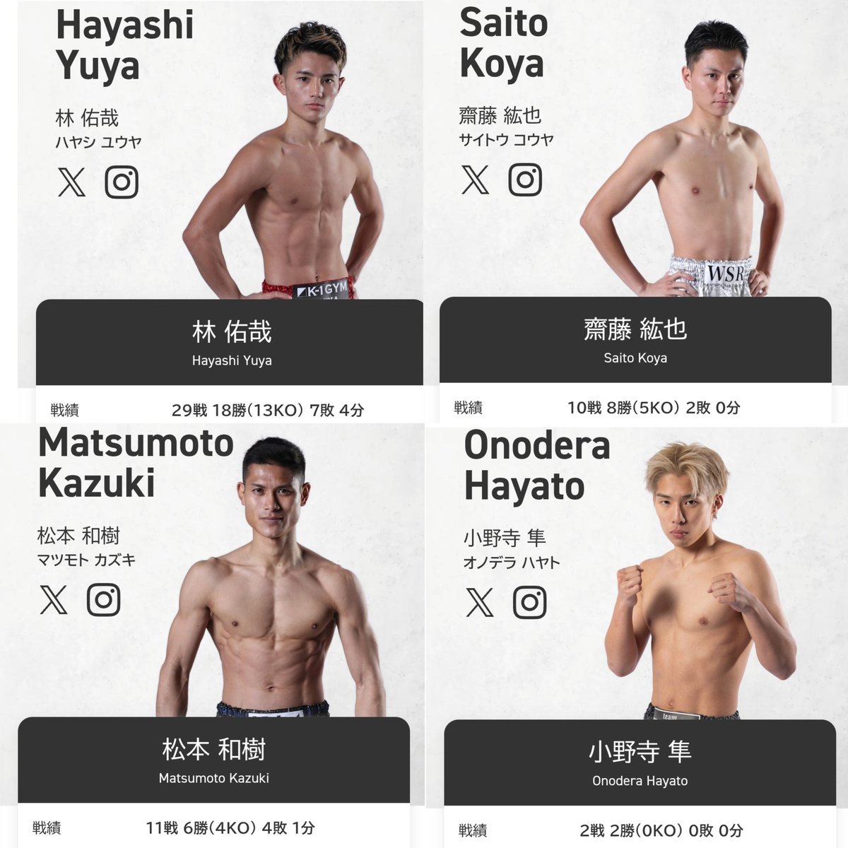 佑哉は広島県福山市から、
紘也は宮城県石巻市から、
和樹は山梨県南アルプス市から、
隼は栃木県鹿沼市から、

みな地方から出てきて、大宮ジムの近所で一人暮らししながらチャンピオンを目指している。

地方から上がって来るその根性と高い志に応えたい。

皆様、応援よろしくお願いいたします！