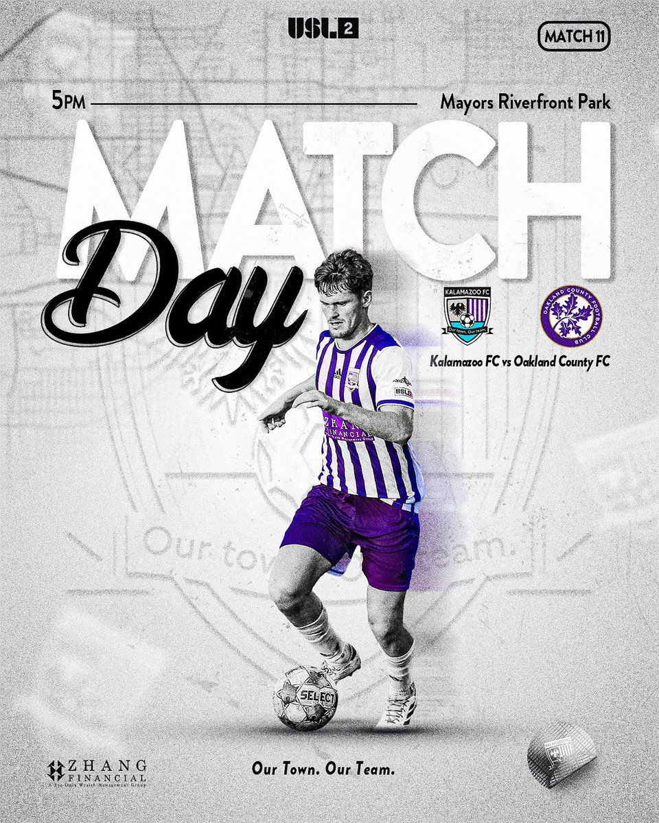 LAST MATCH DAY IN THE ZOO!

Our @uslleaguetwo squad faces off against @oaklandcountyfc today — kickoff at 5PM!

#OurTownOurTeam
