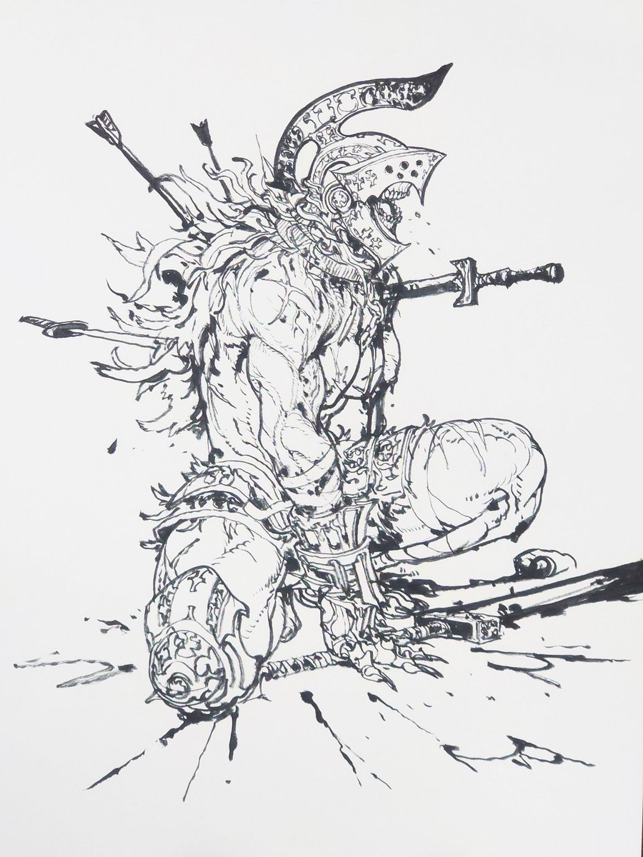 okinawanogori's tweet photo. 筆ペンで落書き。 https://t.co/F0Hq4pEFTm
