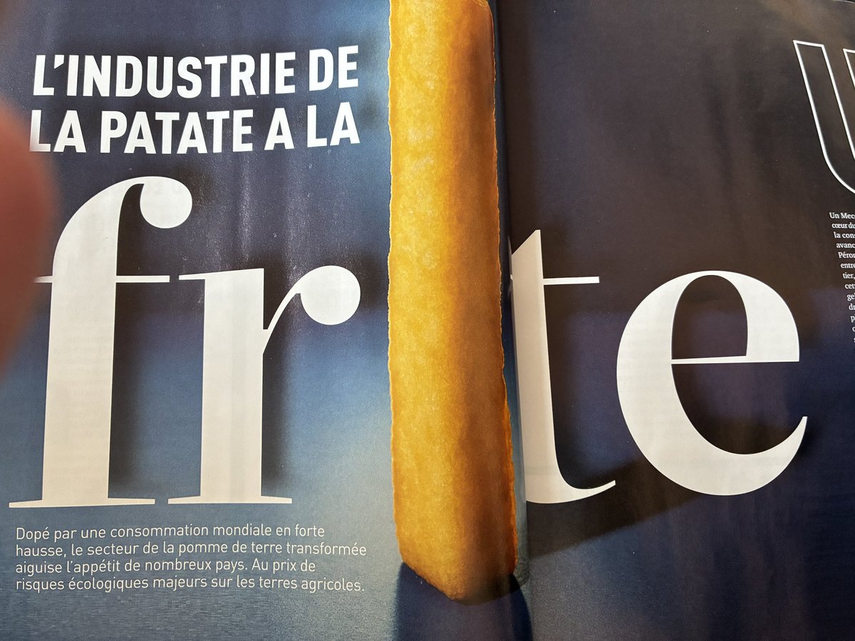 À lire absolument l’excellente enquête de <a href="/trentesaux/">Jacques Trentesaux</a> sur l’industrie de la frite et de la patate dans <a href="/MagazineCapital/">Capital</a> de juillet. 170000 hectares cultivés en France. Une enquête sans concession dans un magazine du groupe <a href="/vivendi/">Vivendi</a>