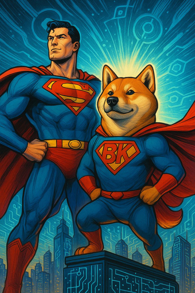 BarkKentBase's tweet photo. Two capes. One mission.
$BK leads the charge. 🐶

#eth #Base #crypto #Memecoin #dog #superman https://t.co/ckvt2XjGzm