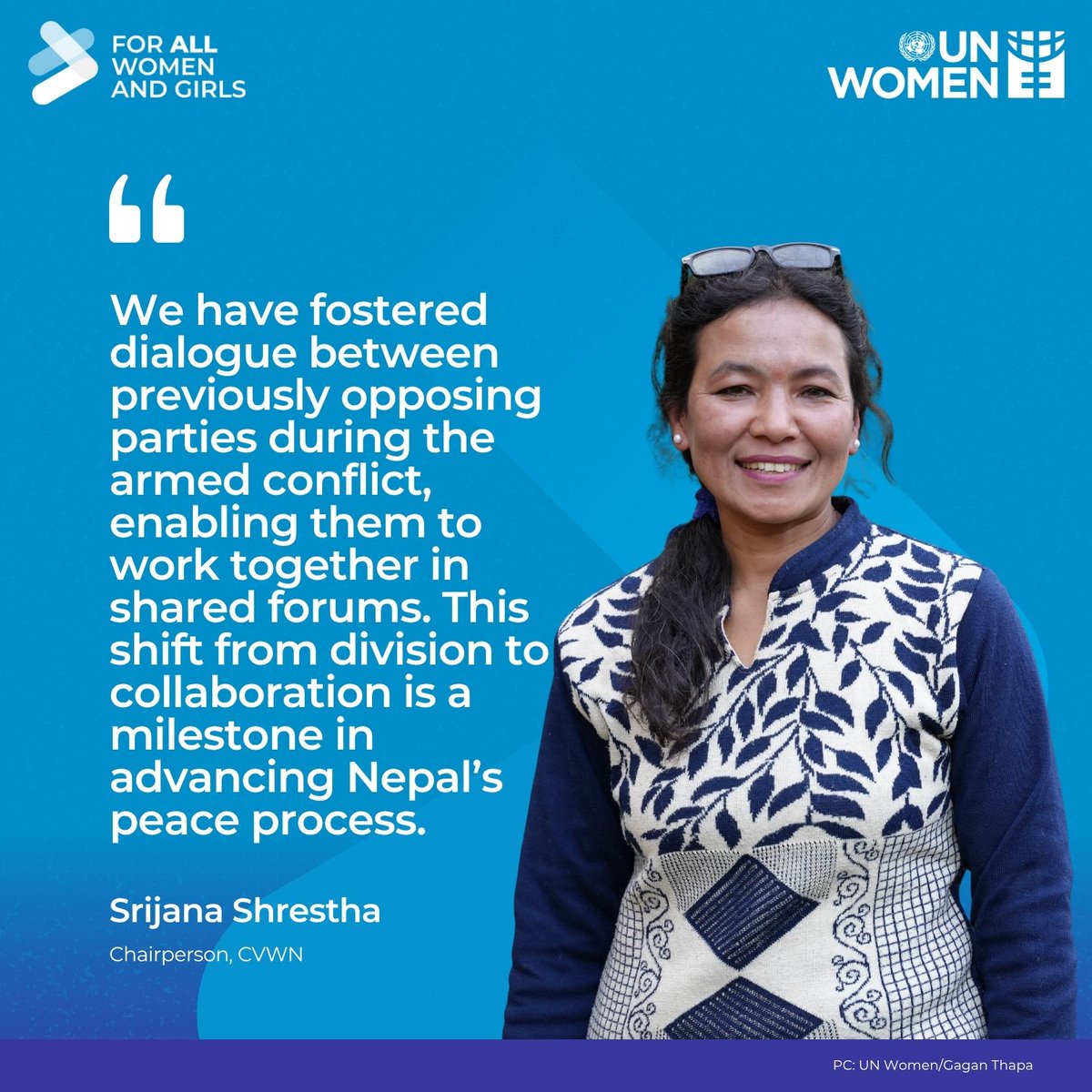 unwomennepal's tweet image. 🧵Celebrating 15 years of @UN_Women
Join us to share 15 stories of #WomenEmpowerment & #GenderEquality in 🇳🇵. Even after conflict ended, women survivors in Nepal were left behind in the peace process. @UN_Women works with @Cvwnnepal
2 center their voices: asiapacific.unwomen.org/en/stories/fea…