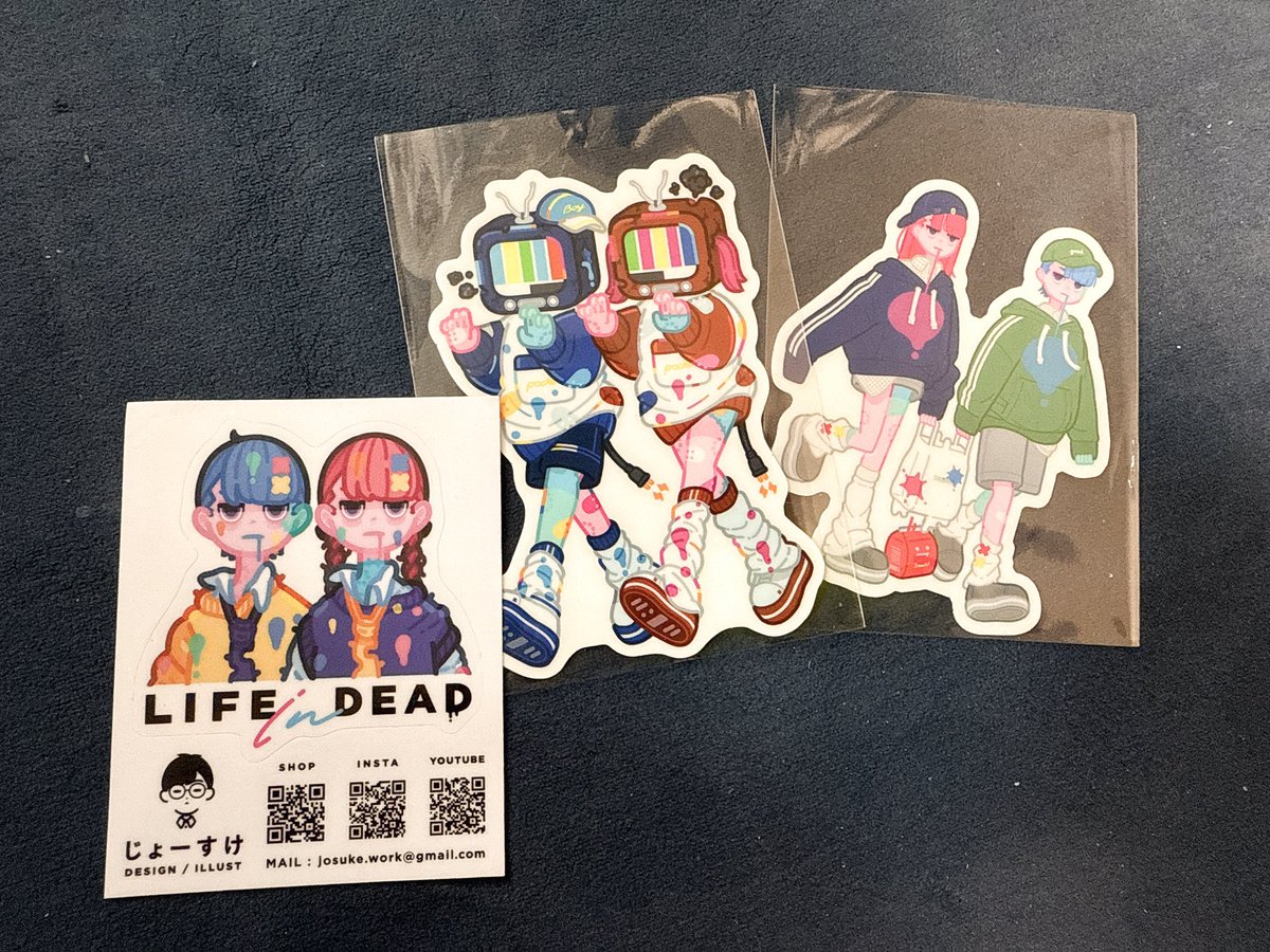 じょーすけさん【<a href="/JO____SUKE/">じょーすけ / デザフェス B302-303</a> 】のステッカー！
色味が可愛い！！集めたくなっちゃう可愛さ✨
