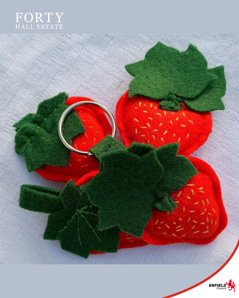 Stitch Day: Stitch a strawberry with #NLST
Saturday 9th August
Join #NorthLondon Stitch &amp; Textiles group members for a #FREEworkshop to make felt strawberries. 
Beginners welcome
Booking essential so sign up now!
fortyhallestate.co.uk/whats-on/stitc…
#FortyHall #Enfield