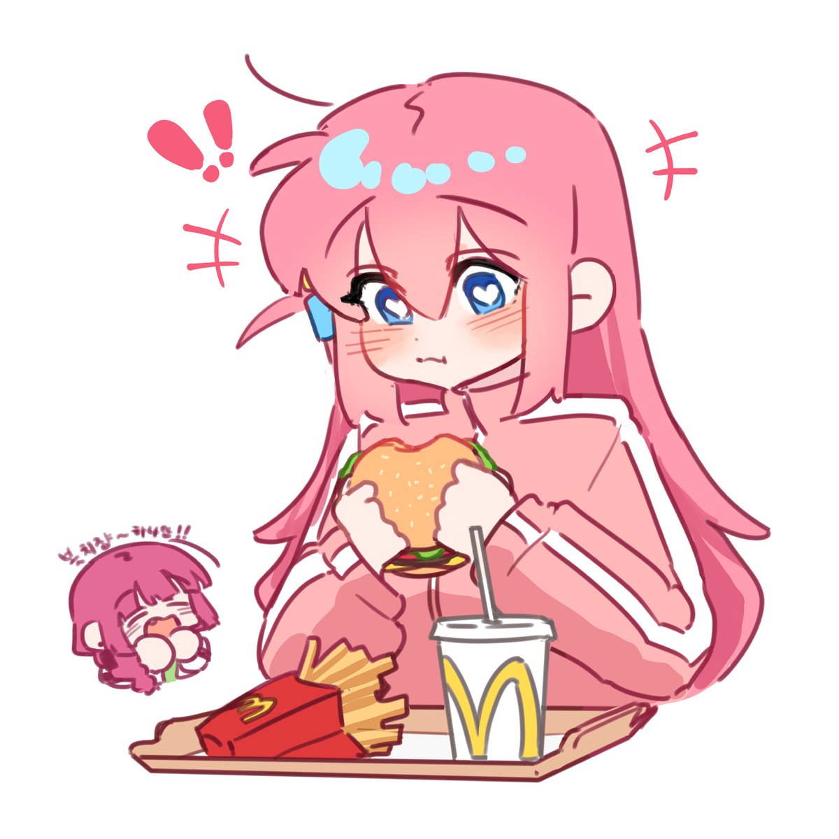 햄버거 봇치 너무 귀여워요