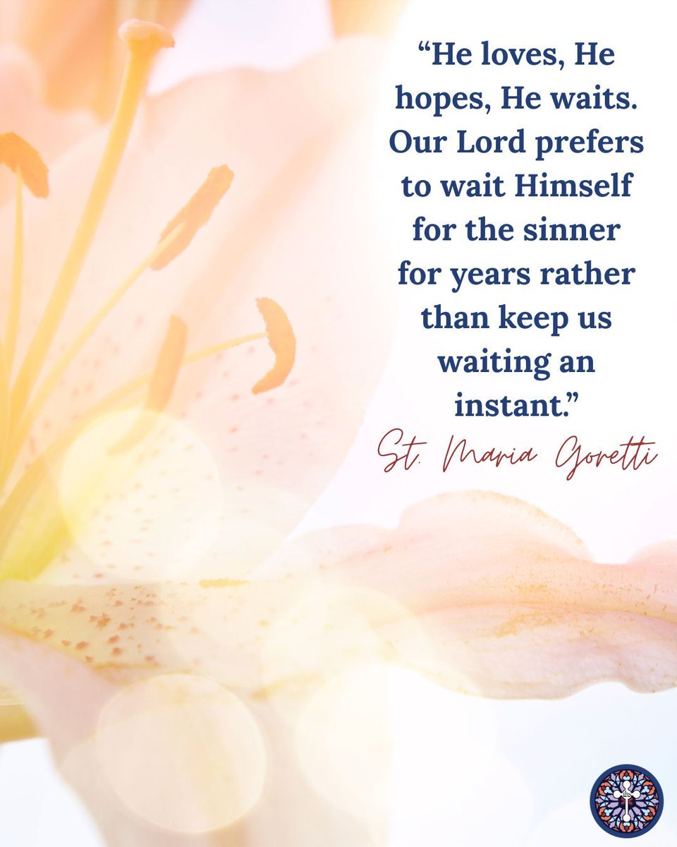 CMFCURO's tweet photo. St. Maria Goretti, model of mercy and purity, pray for us! May we trust in God’s patient love: “He loves, He hopes, He waits. Our Lord prefers to wait Himself for the sinner for years rather than keep us waiting an instant.” ✨#CMFCURO #StMariaGoretti #CatholicSaints https://t.co/SpjyYJodR2