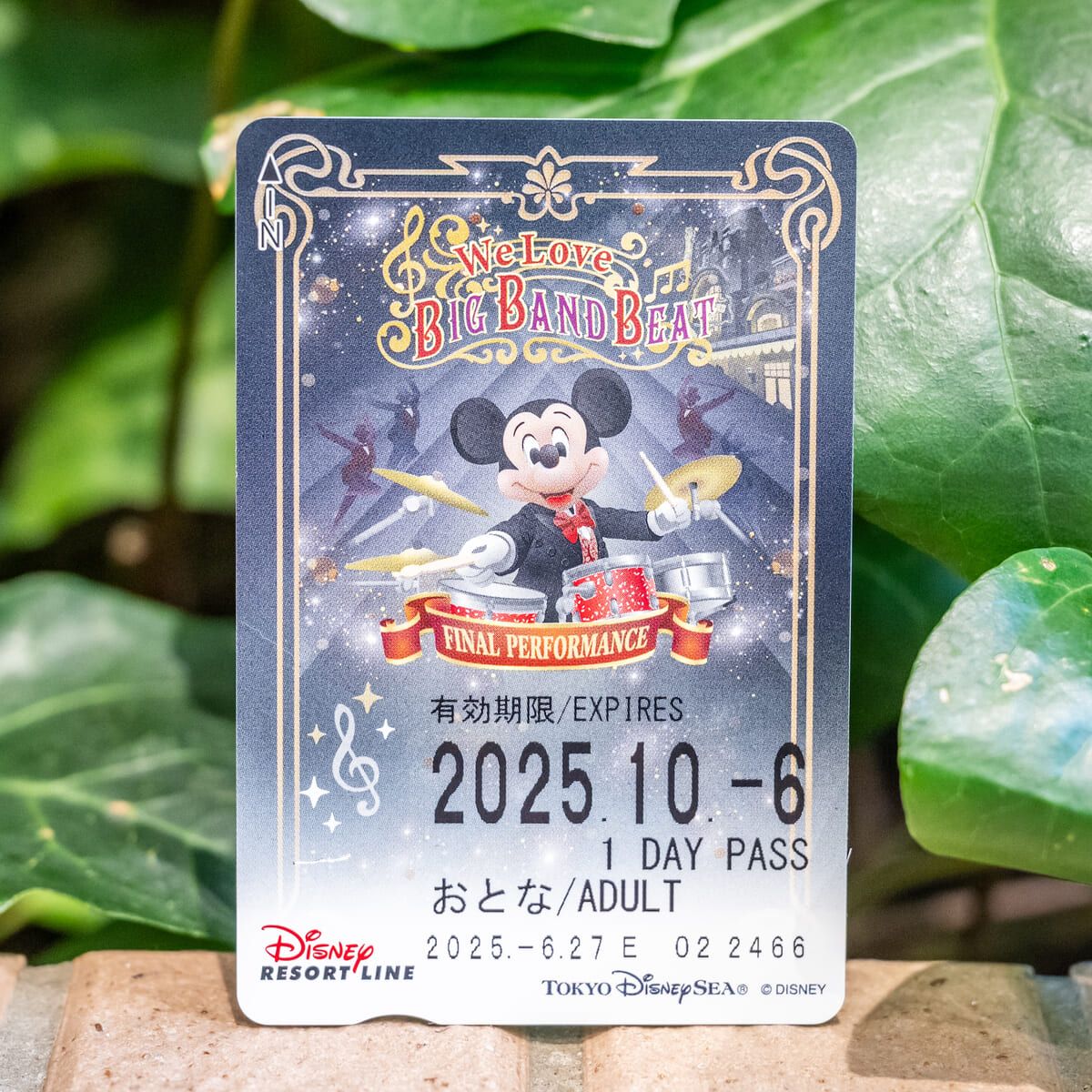 s*u様 ディズニー リゾートライン フリーきっぷ ビッグバンドビート BBB 東京ディズニーシー「We Love ビッグバンドビート」デザイン