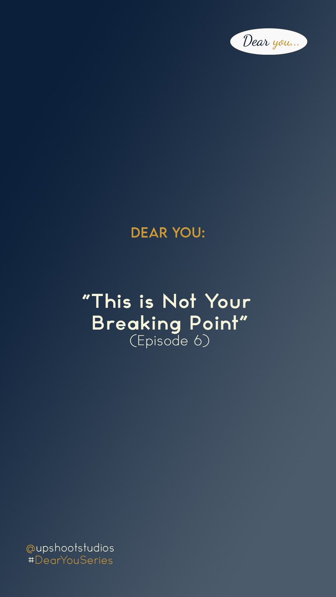 dare_dm's tweet image. 🎥 Dear You (Episode 6): "This is not your breaking point."

🧠 That pressure you're feeling? It’s not your end. It’s your becoming.

💡 You’re not breaking — you’re bending into someone stronger.

Let this reminder meet you where you are.

#DearYouSeries #ThisIsNotTheEnd