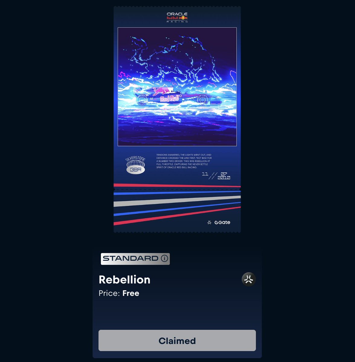 natesonchain's tweet image. Just minted @TimpersHD new (free) piece for @redbullracing on Abstract.
Can never go wrong with another Timpers piece in your collection
