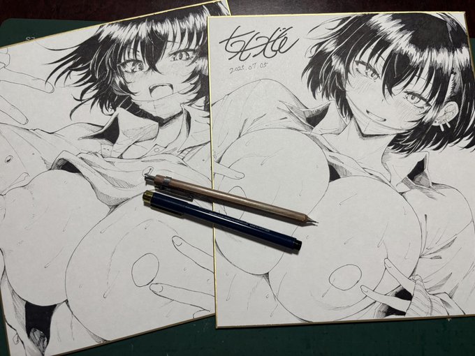 製作中
スケベな色紙を描いていました 