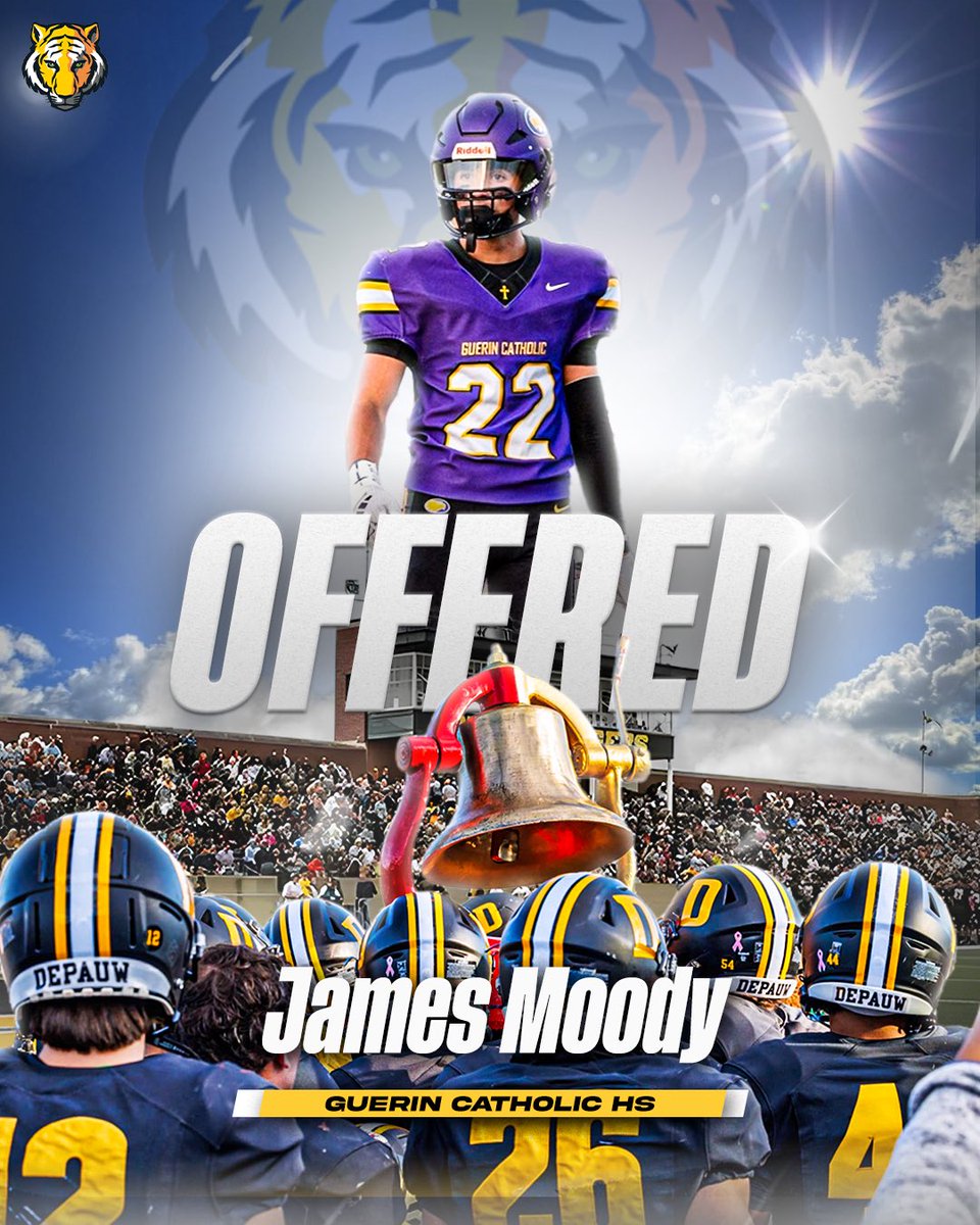 jamesmoody08's tweet image. After a great conversation with @qbdietz I’m very thankful to have received my first collegiate offer from @DePauwTigersFB. 
@GCGoldenEagleFB @GCHS_Athletics