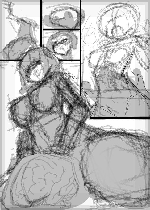 乗っ取り脳髄排出スライム 前に描こうと思って頓挫してたやつ