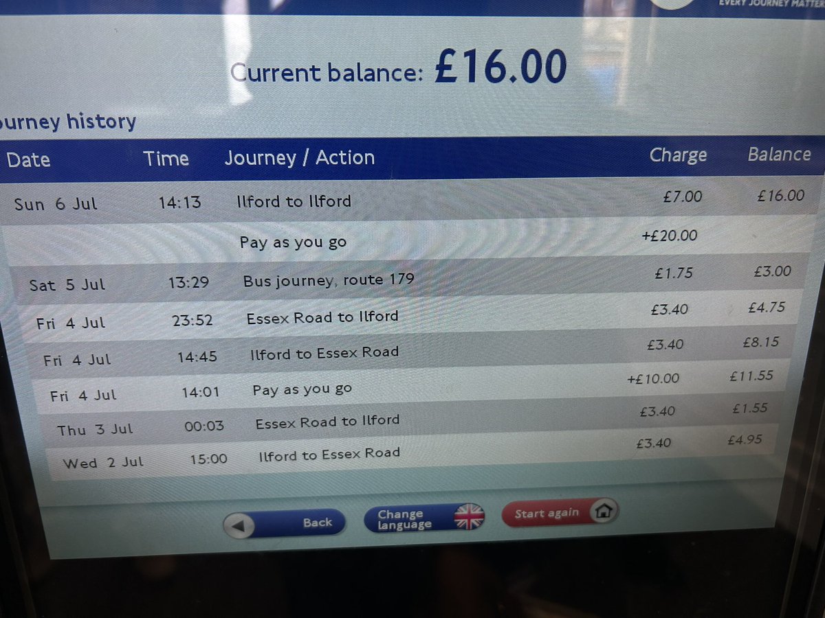 RannVlogger's tweet photo. @TfL again train cancellations cost me £7 due to touch in and touch out 

Yet to get previous refund requests 

Can you please help me https://t.co/edXBRvrRtJ