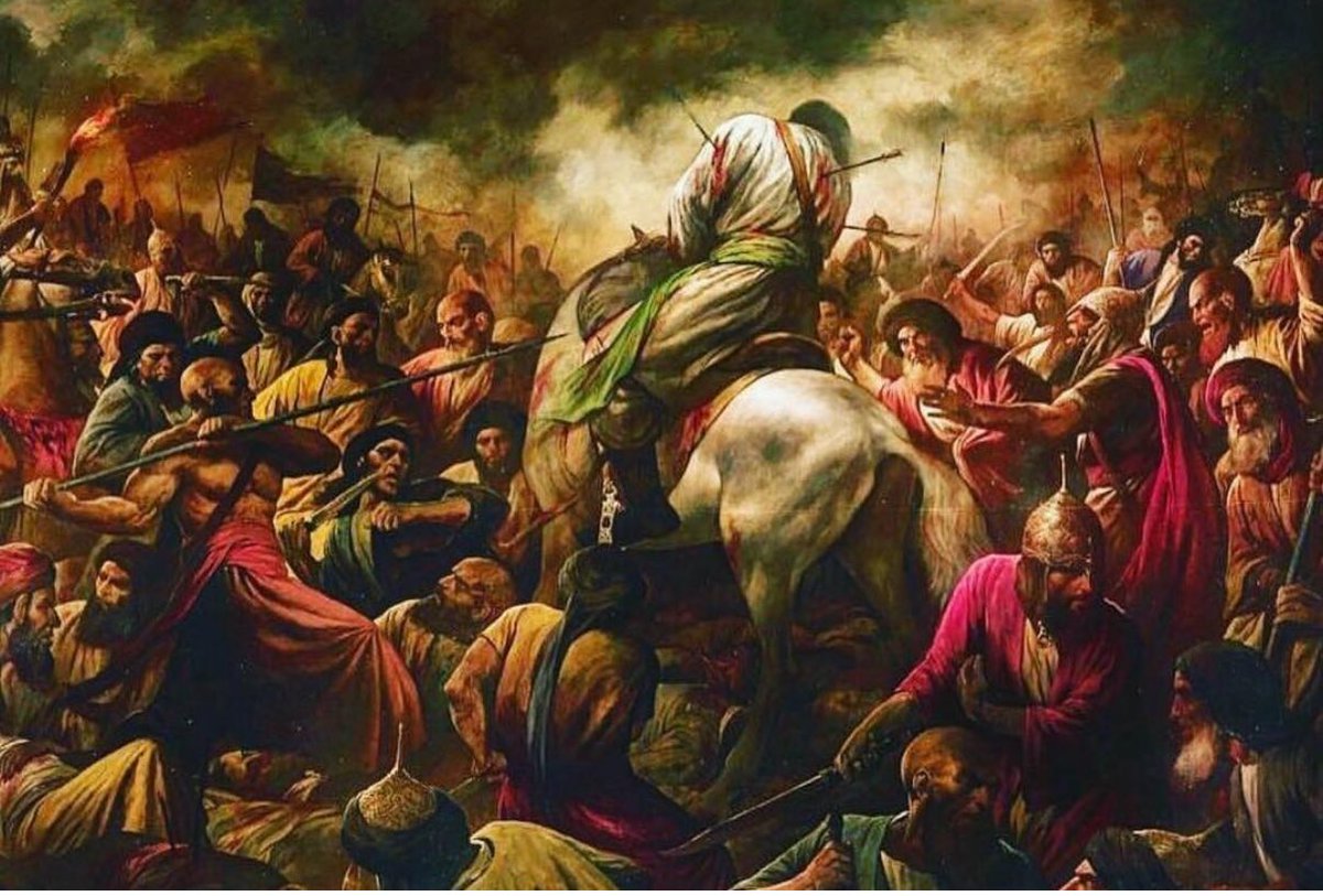 وأصْـبَـحَ مُـشْـتَجَراً لِلْرِماحِ - تَحَلّي الدَما مِنْهُ مِرّانَها
عَـفـيـراً مَـتى عايَنَتْهُ الكُماةُ - يَخْتَطِفُ الرُعْبُ ألْوانَها
غَـريـباً  أرى يا غَريبَ الطُفوفِ - تَوَسُّدَ خَدَّيْكَ كُثْبانَها

عظم الله اجوركم