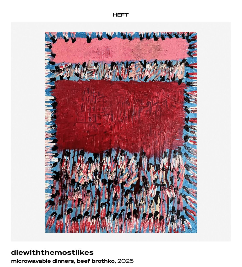 Had the chance to visit <a href="/heft_gallery/">Heft</a> during NFT NYC and contemplate that glorious slab of meat by <a href="/toadswiback/">die with the most likes</a>.

Today, I'm thrilled to say that the meat is coming home.

Meat art lives on. NO DEAD. 🥩