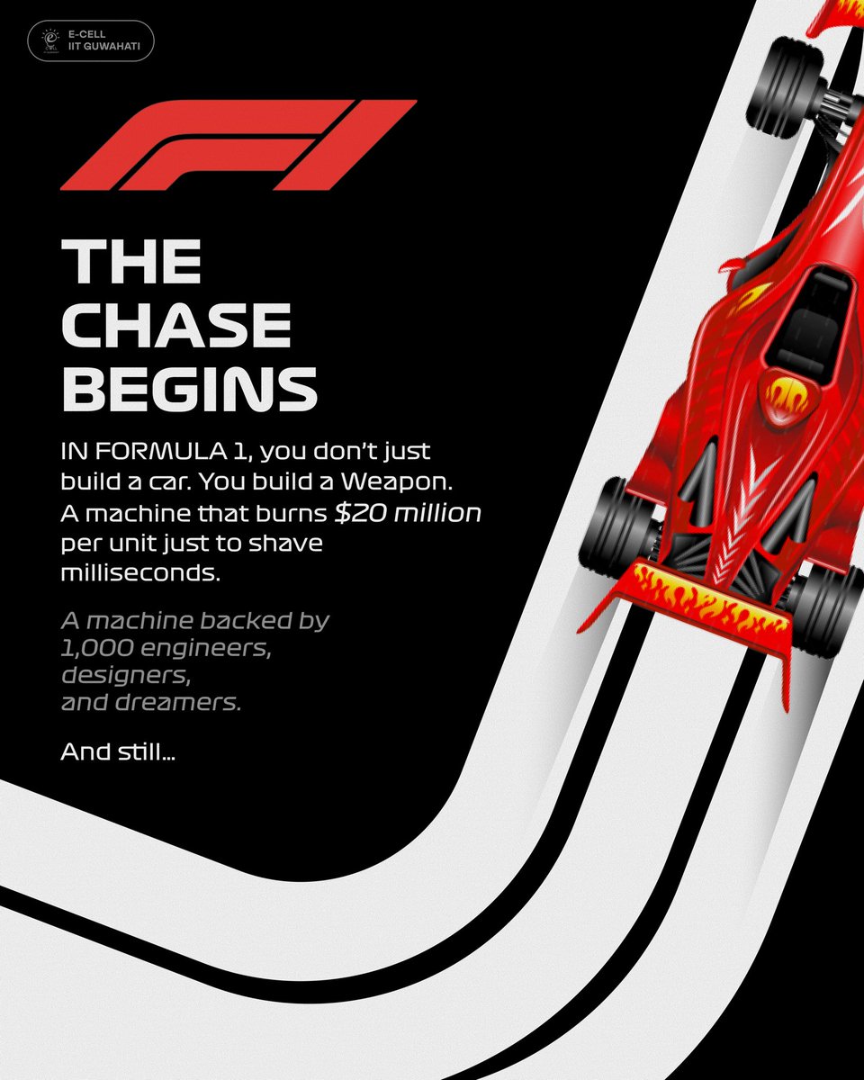🏎️ $20 Million. 90 People. One Checkered Flag.
In F1, you're not just racing cars—you're building weapons of speed, engineering, and branding.

Check out our post to know more : instagram.com/p/DLxE4hUpPtl/…