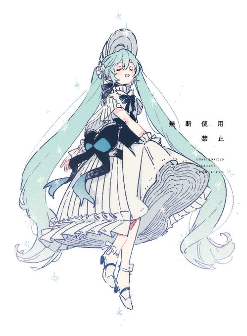 初音ミク「春の女神 #ミクの日 #初音ミク 」|青萩ぽくのイラスト