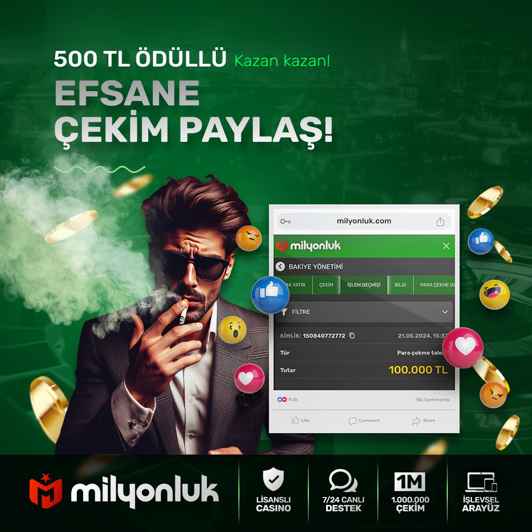 📱 EFSANE ÇEKİM PAYLAŞ BONUSU

Milyonluk'ta Kazanmanın Sınırı Yok

🤑 Yaptığın çekimden ekstra 500 TL'ye kadar bonus kazanmak ister misin? Milyonluk oyuncuları kazanmada sınır tanımıyor!

💚 Sen de çekimini paylaş, nakit bonusun hesabına tanımlansın!

milyonluk.link