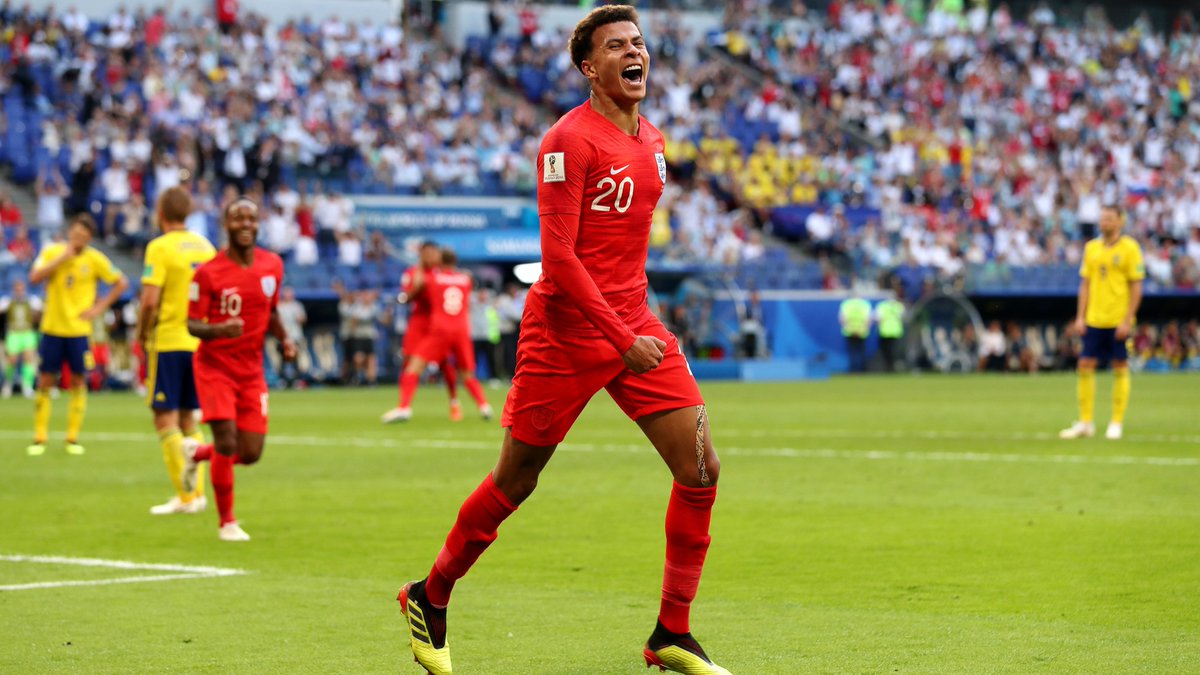 Two headers to win it 👏

#OnThisDay in 2018, goals from Harry Maguire and Dele Alli saw the #ThreeLions beat Sweden 2-0 to reach the World Cup semi-final 💪