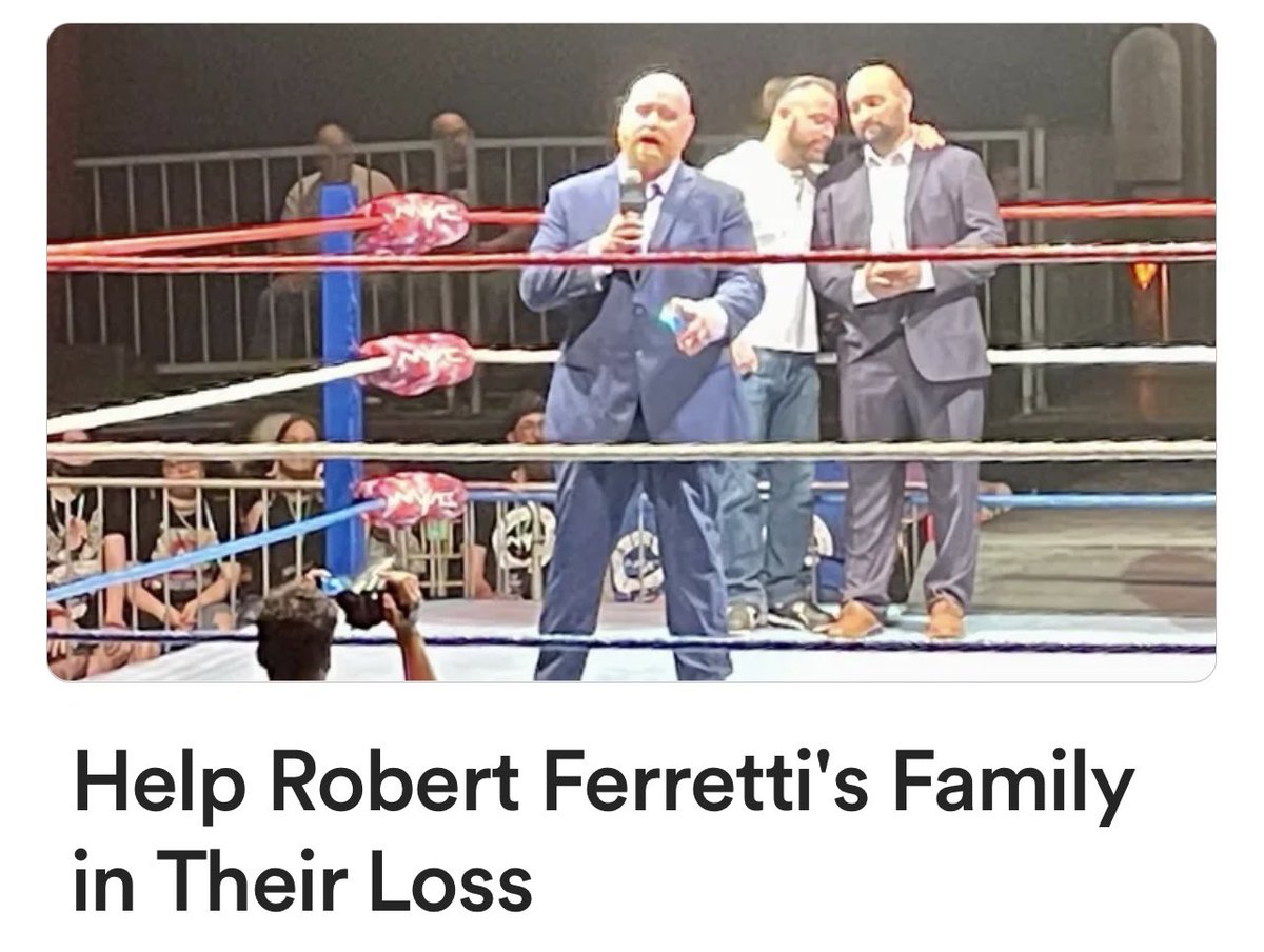 Long Island wrestling fans—#NYWC’s own Robert “Nuke” Farretti gave his all in the ring.  Now his family needs our help…

Enter the raffle to win some awesome prizes or make a donation using the link below👇

gofund.me/2ab5dfc8 🔗

#WrestlingCommunity #LINY #RIPNuke 🕯️