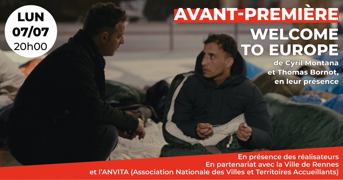Cinema_ARVOR's tweet image. 📢Au #CinéArvor en avant-première "Welcome to Europe" en présence des réalisateurs.
🔸Cyril, petit fils de réfugié politique espagnol cherche à comprendre si les conditions d'accueil en France ont évolués en 80 ans...
👋En partenariat avec la Ville de Rennes et @AnvitaFr
#Rennes
