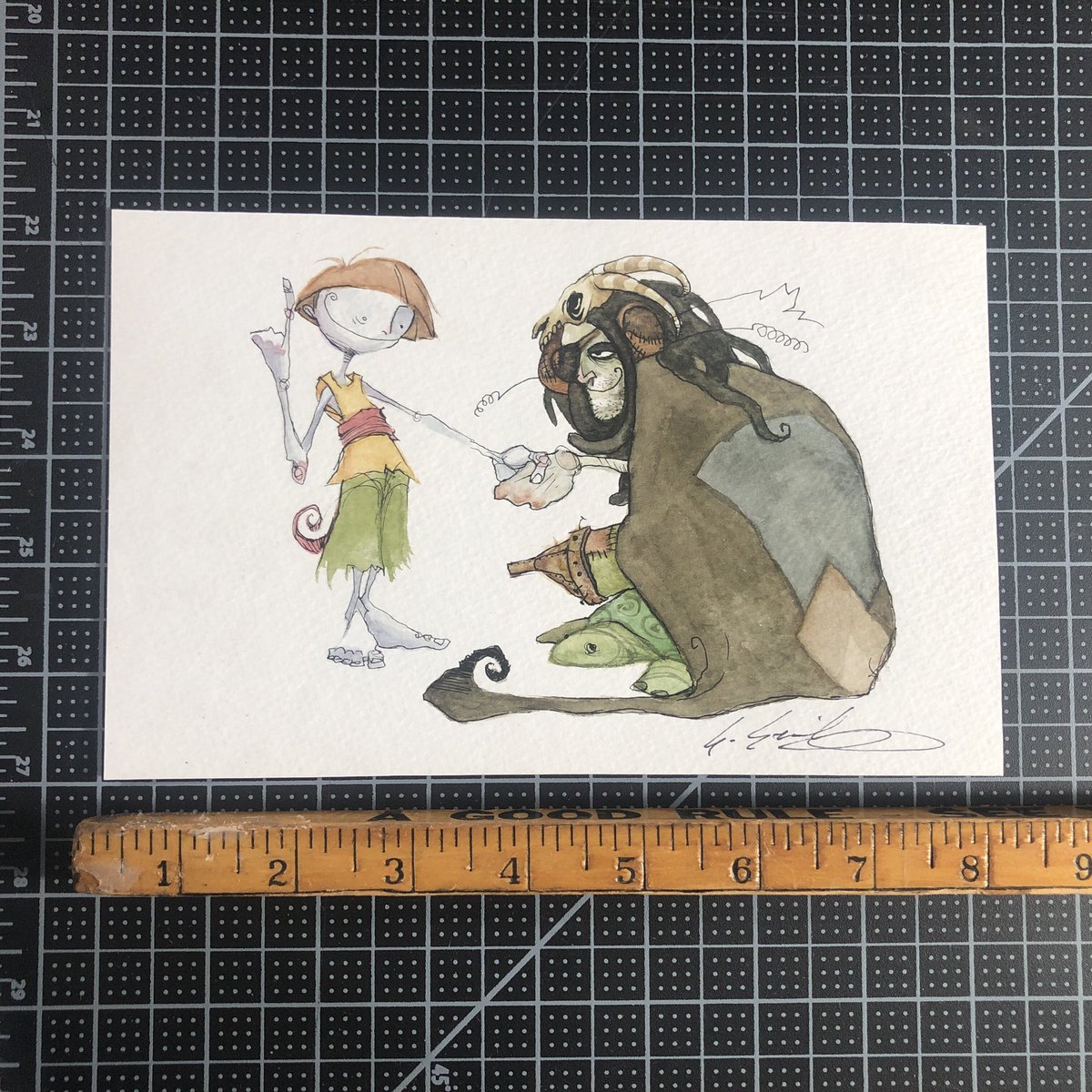 Gris Grimly (@grisgrimly) on Twitter photo Original art for sale!
In celebration of the 20th Anniversary of Little Jordan Ray’s Muddy Spud, I am selling some much hoarded originals from the book. Available is this original watercolor study done in 1999-
“Pinky Swear”.
Email at grisgrimly@madcreator.com
<a href="/BabyTattoo/">Baby Tattoo</a> Original art for sale!
In celebration of the 20th Anniversary of Little Jordan Ray’s Muddy Spud, I am selling some much hoarded originals from the book. Available is this original watercolor study done in 1999-
“Pinky Swear”.
Email at grisgrimly@madcreator.com
<a href="/BabyTattoo/">Baby Tattoo</a>