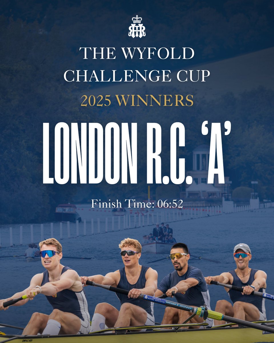 Henley Royal Regatta (@henleyregatta) on Twitter photo Congratulations to London R.C. 'A' for their win in The Wyfold Challenge Cup at Henley Royal Regatta 2025 π
Well done to all those who competed in this event this year π
πΈ <a href="/allmarkone/">AllMarkOne</a>
#HRR25 #HRR2025 #HenleyRoyalRegatta #Champions Congratulations to London R.C. 'A' for their win in The Wyfold Challenge Cup at Henley Royal Regatta 2025 π
Well done to all those who competed in this event this year π
πΈ <a href="/allmarkone/">AllMarkOne</a>
#HRR25 #HRR2025 #HenleyRoyalRegatta #Champions