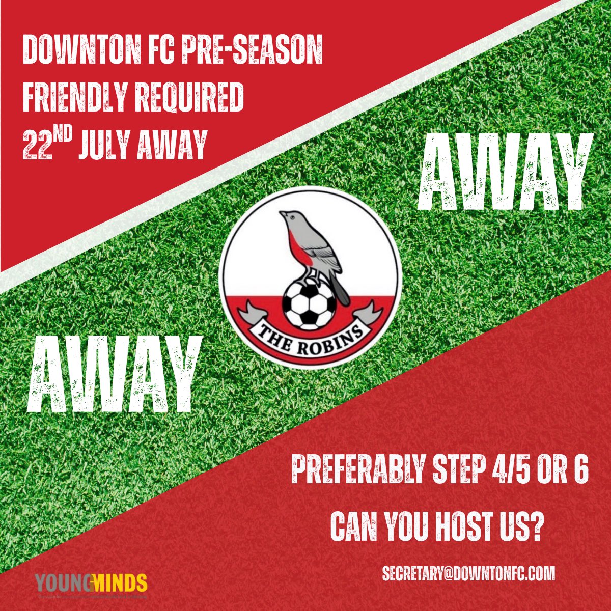 Downton FC (@downtonfc) on Twitter photo We are still looking for a team to host us on 22nd July. Please get in touch either by DM here or contact the gaffer <a href="/OCherrett/">Ollie Cherrett</a> 👍 We are still looking for a team to host us on 22nd July. Please get in touch either by DM here or contact the gaffer <a href="/OCherrett/">Ollie Cherrett</a> 👍