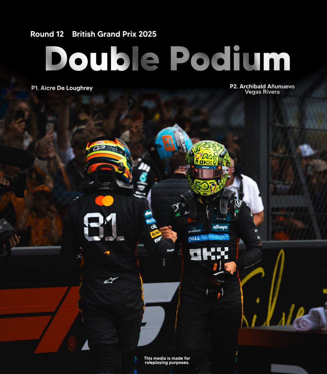 MCLonTrack's tweet image. ⠀

    𝐀 𝐂𝐋𝐄𝐀𝐍 𝐒𝐖𝐄𝐄𝐏. 𝐏𝟏, 𝐏𝟐, 𝐁𝐎𝐓𝐇 𝐎𝐑𝐀𝐍𝐆𝐄.

Aicre leads the charge at home, with Vegas and Archi sealing the papaya 1-2 podium. 

Silverstone definitely belongs to us today!

⠀