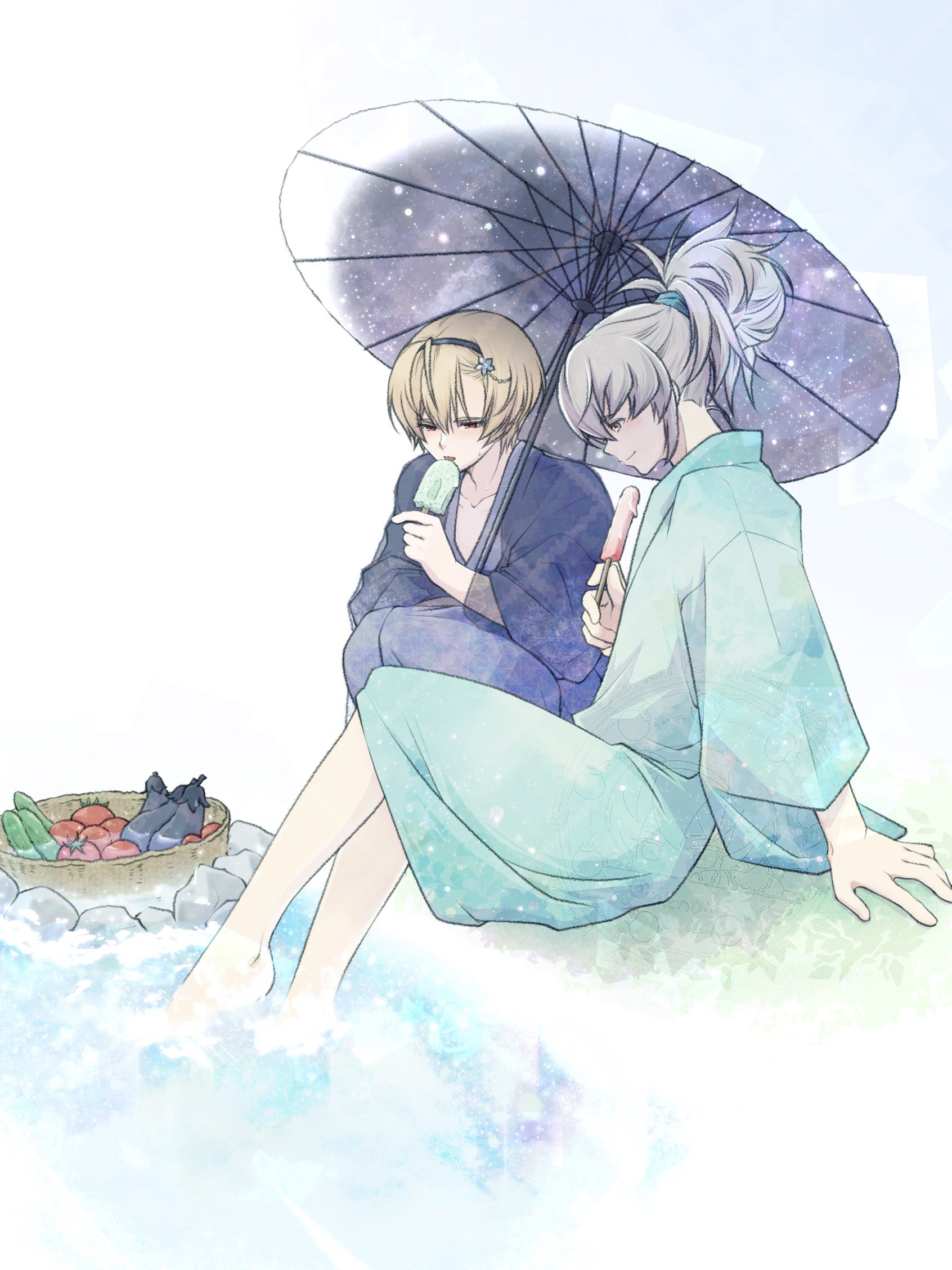 カノックスの絵 アニメイラスト練習中。アニメ風のまこちゃん描いてみました