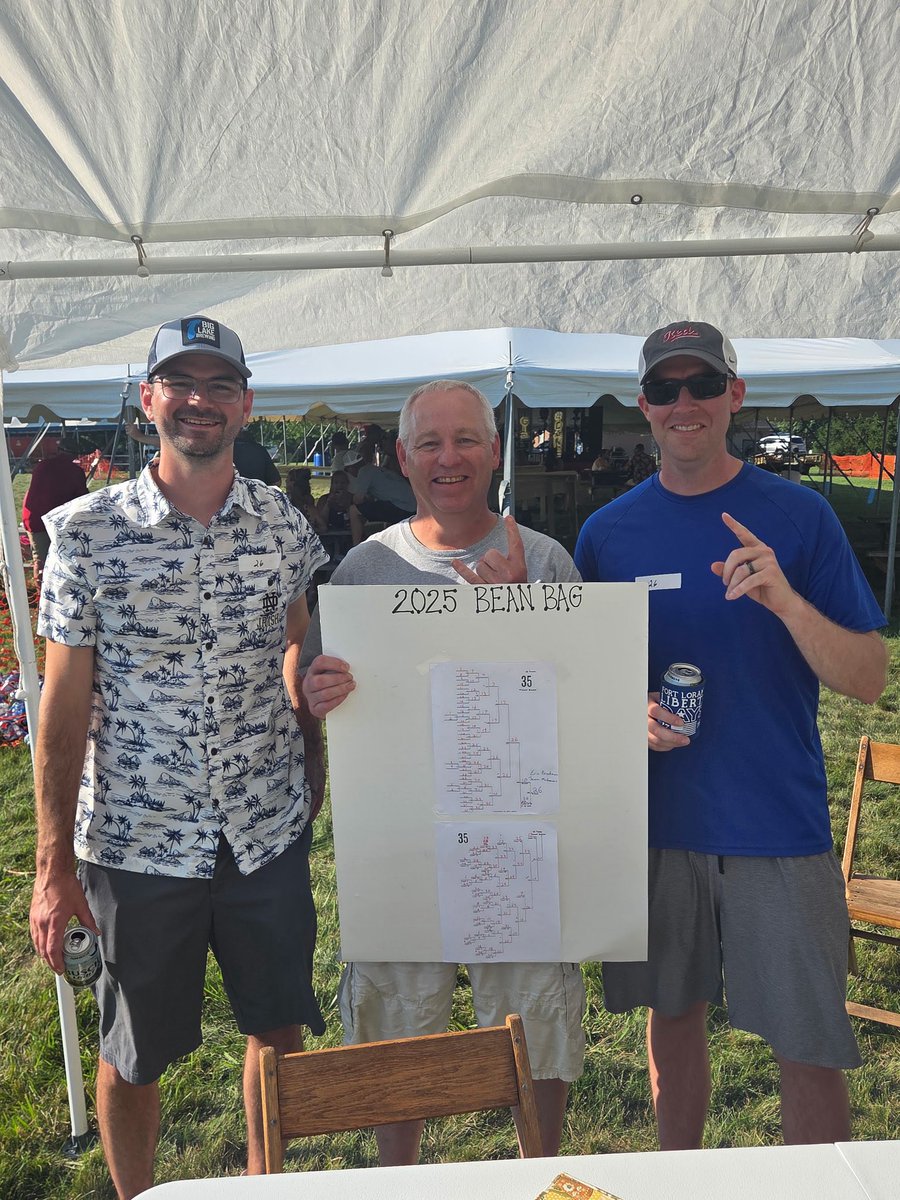 Congrats to Eric Brackman and James McGowan on winning the 2025 bean bag tournament!