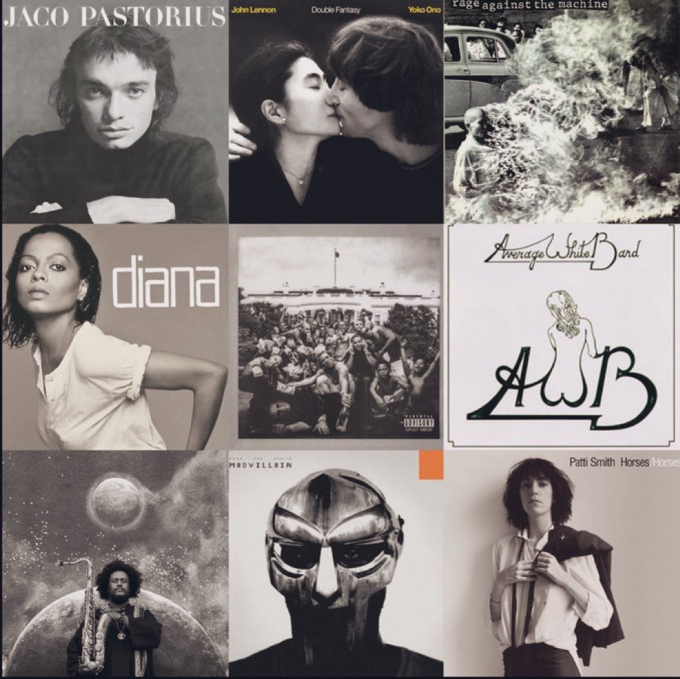 SVG__Collection's tweet image. What’s your favorite album with a black and white cover?