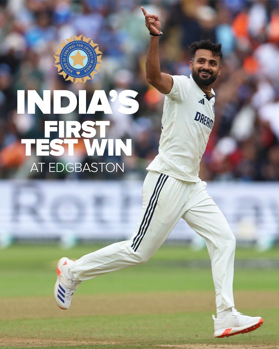 Record-breaking first win at Edgbaston for <a href="/BCCI/">BCCI</a> ☑️

#ENGvIND
