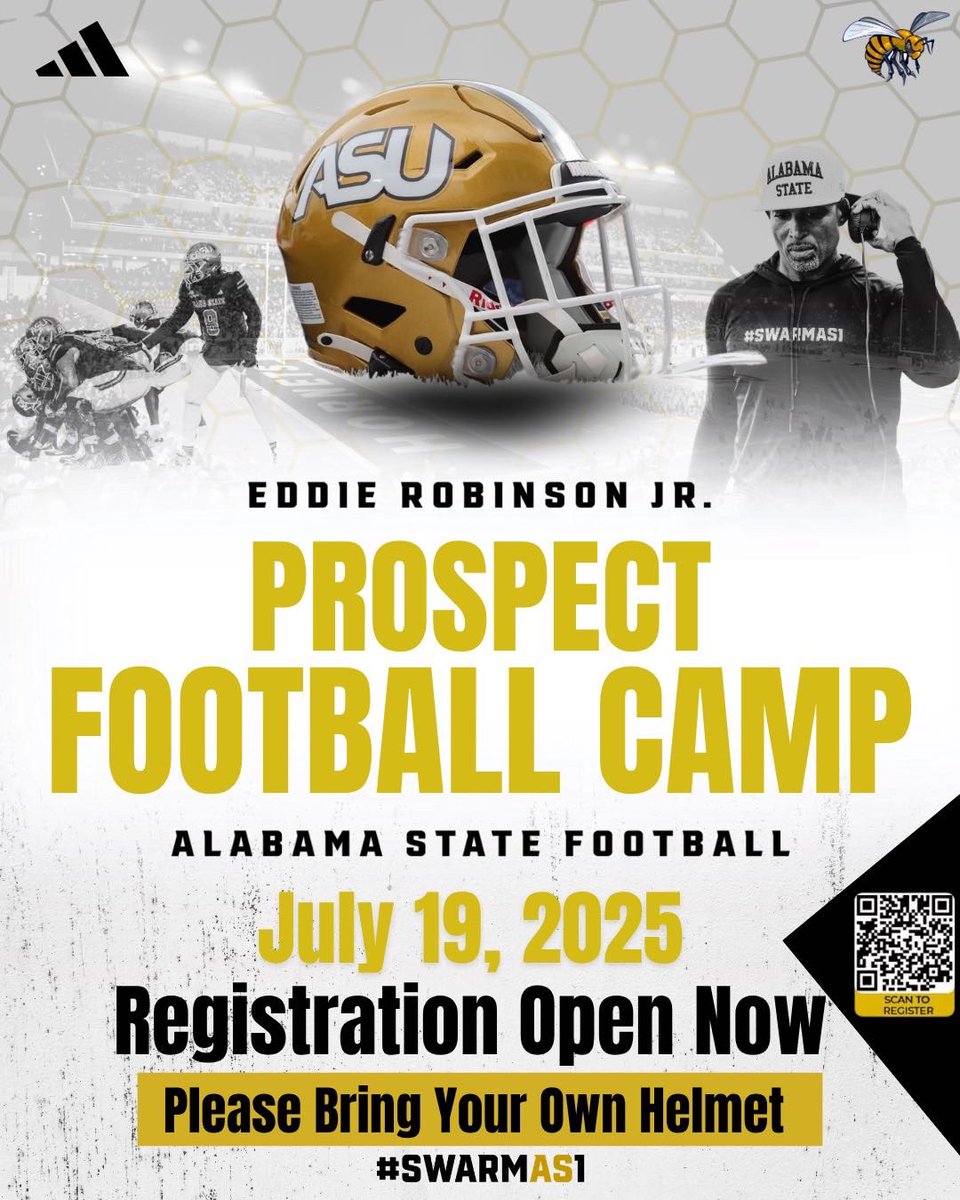 BamaStateFB's tweet image. We are two weeks away from our second Prospect Camp of the summer!!!
Register today !
eddierobinsonjrfootballcamps.com