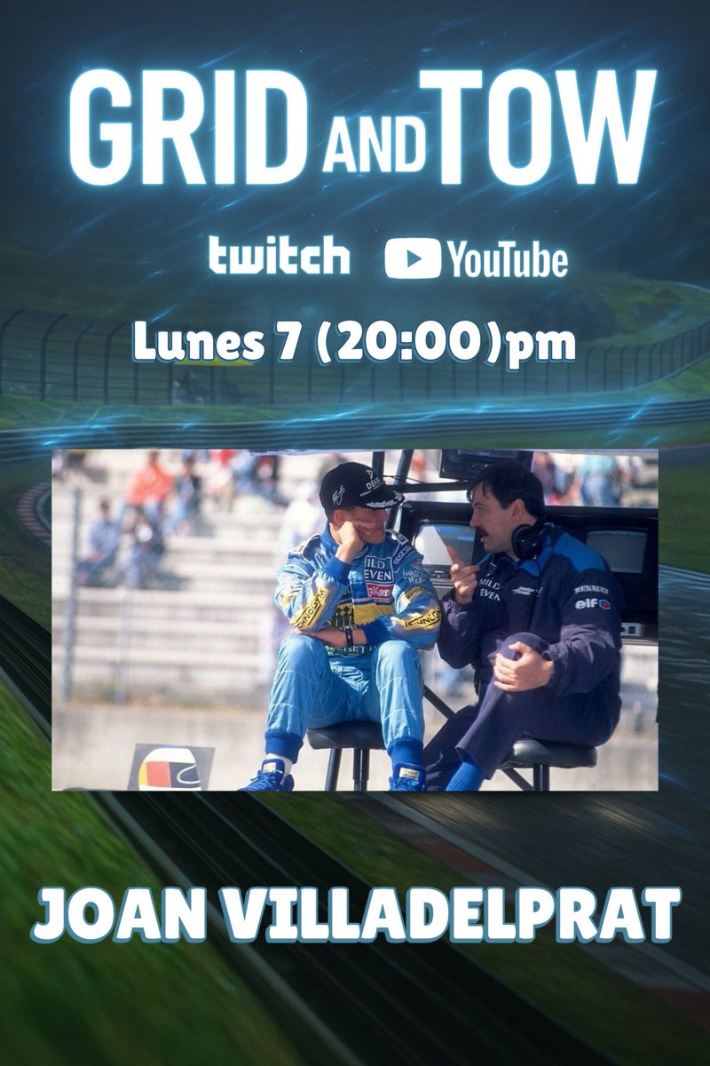 BOSTONBLACK (@bostonblackfb) on Twitter photo Posiblemente la entrevista más potente en el nuevo formato de Grid and Tow...
nos visita ni más ni menos que <a href="/JVilladelpratF1/">Joan Villadelprat</a> leyenda viva de la F1,
a sus espaldas el trabajo junto
Schumacher, prost, lauda, rosberg..
Os esperamos mañana a las 20:00!
#F1 #Leyendas #podcast Posiblemente la entrevista más potente en el nuevo formato de Grid and Tow...
nos visita ni más ni menos que <a href="/JVilladelpratF1/">Joan Villadelprat</a> leyenda viva de la F1,
a sus espaldas el trabajo junto
Schumacher, prost, lauda, rosberg..
Os esperamos mañana a las 20:00!
#F1 #Leyendas #podcast