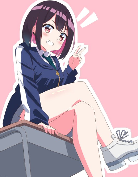 #ばっどがーる 
優谷優ちゃんのふとももが良かったの描いた 