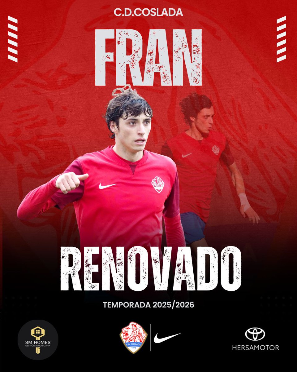 ✍🏻 ¡FRAN RODRÍGUEZ RENUEVA CON NUESTROS 🦁🦁🦁!

Fran es nuestra 8️⃣ª renovación, y junto a los 3️⃣ fichajes anunciados se convierte en el 1️⃣1️⃣° jugador confirmado.

Vital en el esquema de <a href="/cordito10/">Carlos</a>, FRAN + 1️⃣0️⃣ siempre 🔝

¡Qué bueno tenerte en El Olivo 🏟️ con nosotros! 🦁♥️💪🏻